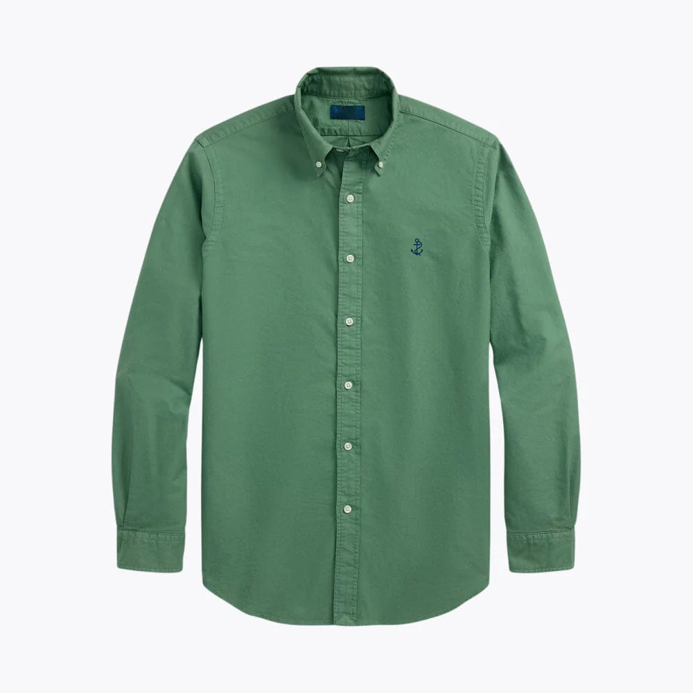 Slim Fit Garment-Dyed Oxford Shirt - Image 4