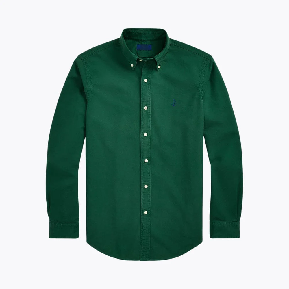 Slim Fit Garment-Dyed Oxford Shirt - Image 5