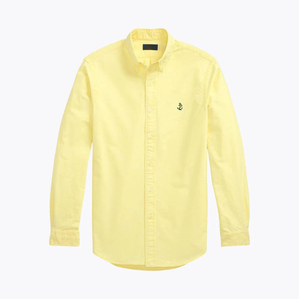 Slim Fit Garment-Dyed Oxford Shirt - Image 7