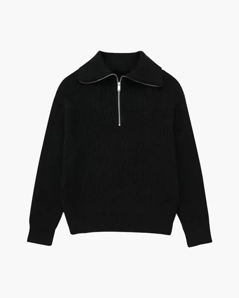 Striped Zip Up Sweater - Image 7