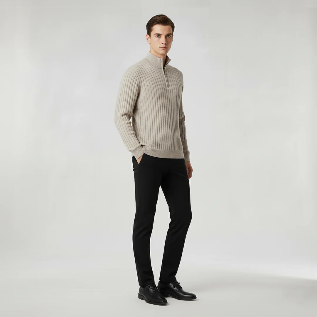 ZERMATT High Collar Half Zip Sweater - Image 2