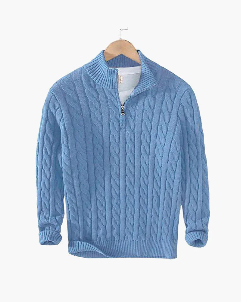 TAEBAEK Zipped Cable Sweater - Image 5