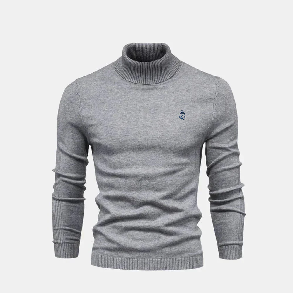 Turtleneck Cable-Knit Wool Knit Sweater - Image 4