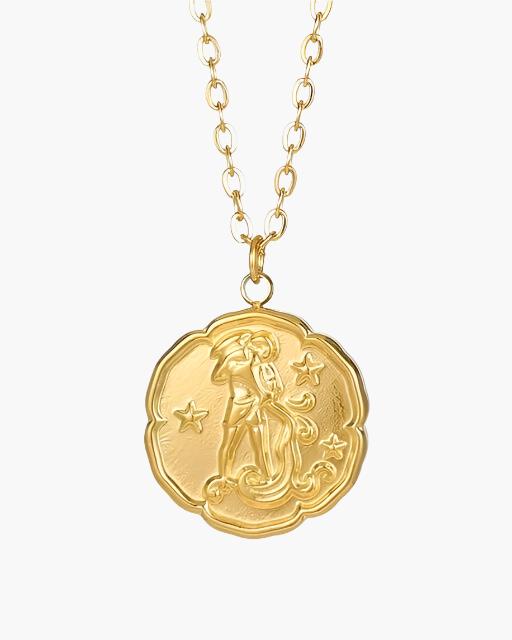 Zodiac Sign Necklace - Gold - Image 4