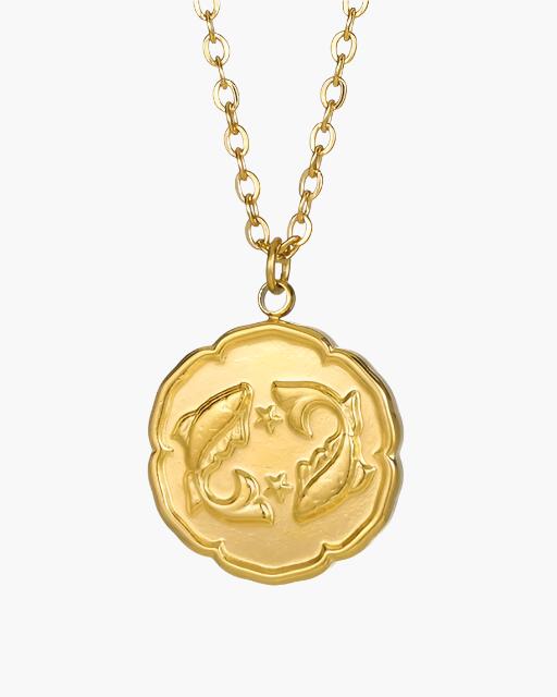 Zodiac Sign Necklace - Gold - Image 5
