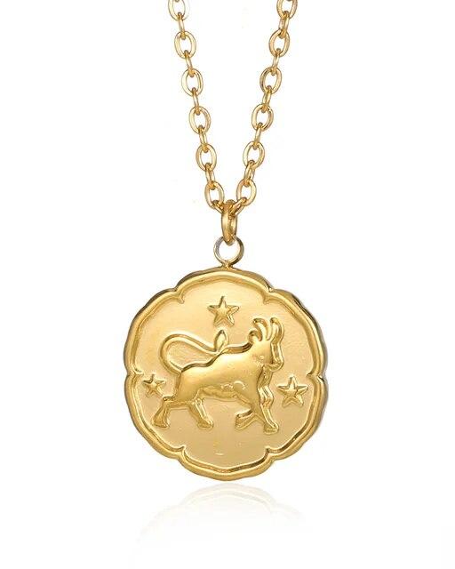 Zodiac Sign Necklace - Gold - Image 7